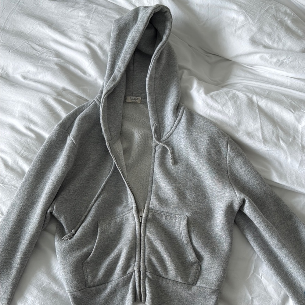 Gray Zip-Up Hoodie